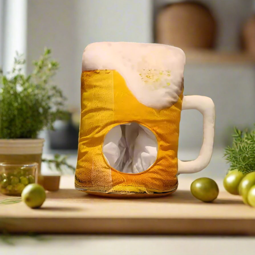 Beer Mug Costume Hat – Funny Oktoberfest Party Hat, Beer Lover Gag Gift for Men, Fathers Day Novelty Hat, Pint Foam Cap for Festivals