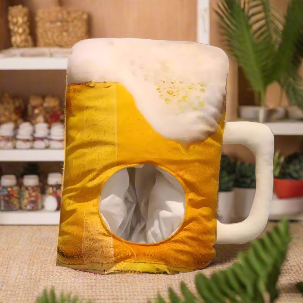 Beer Mug Costume Hat – Funny Oktoberfest Party Hat, Beer Lover Gag Gift for Men, Fathers Day Novelty Hat, Pint Foam Cap for Festivals