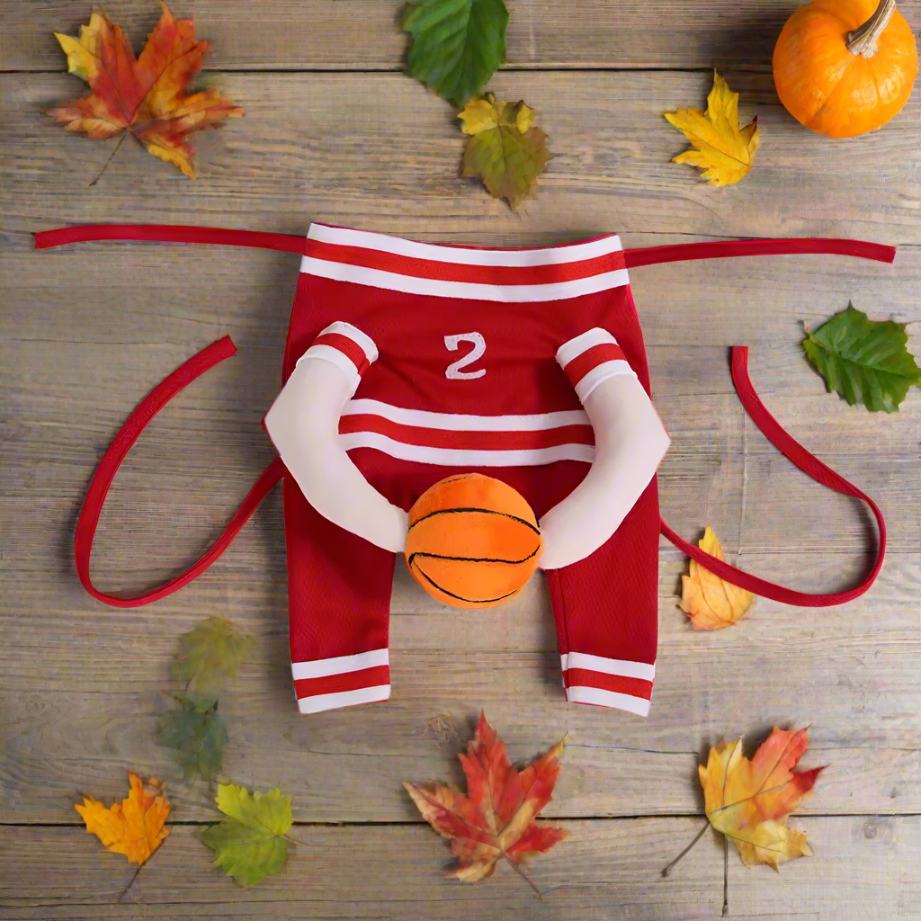 Basketball Pet Costume – Funny Cat & Dog Sport Outfit with Ball, Breathable Puppy Halloween Cosplay Clothes (XS–XL)