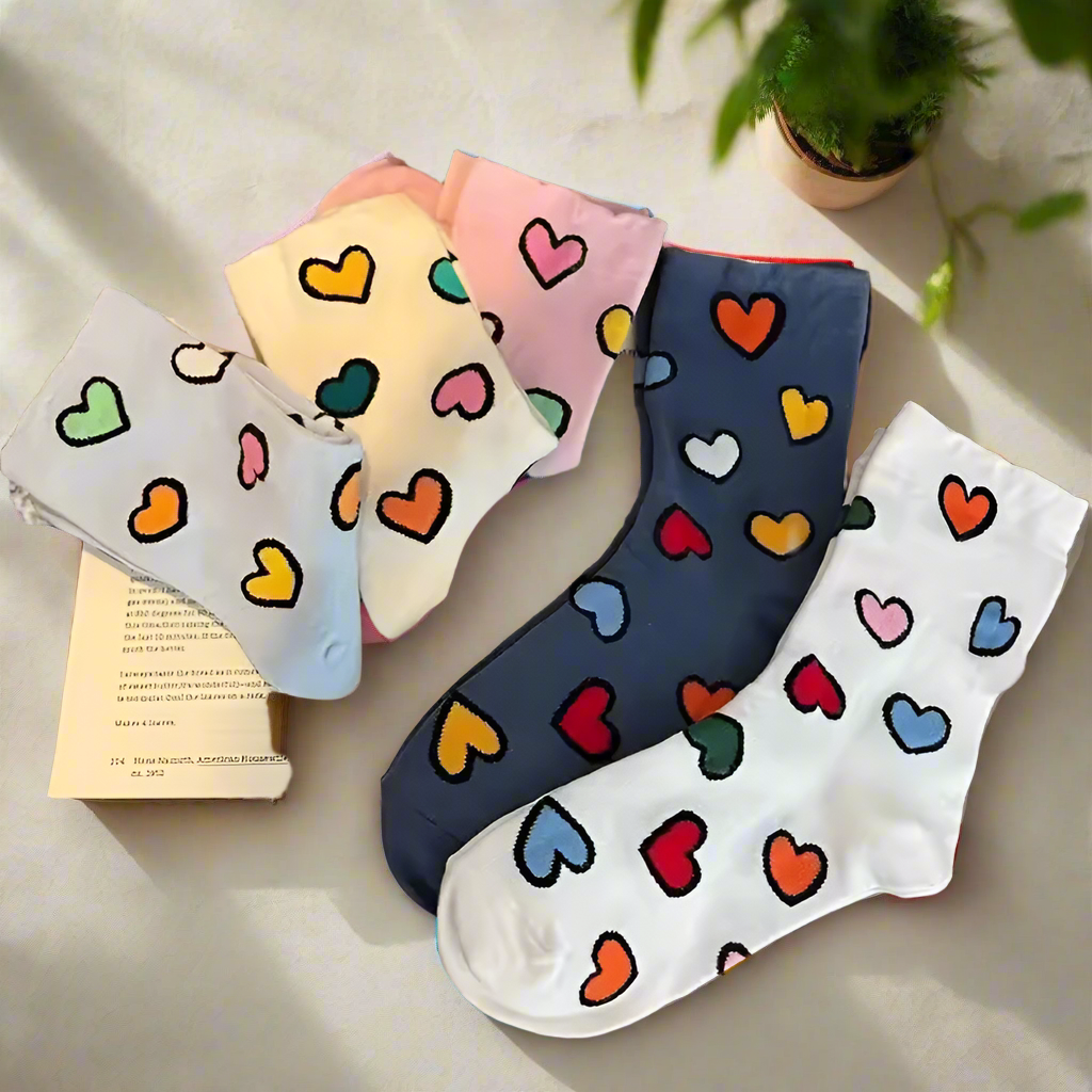 Cartoon Heart Socks
