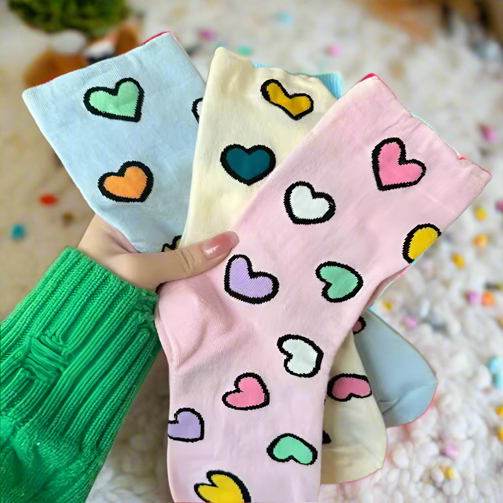 Cartoon Heart Socks