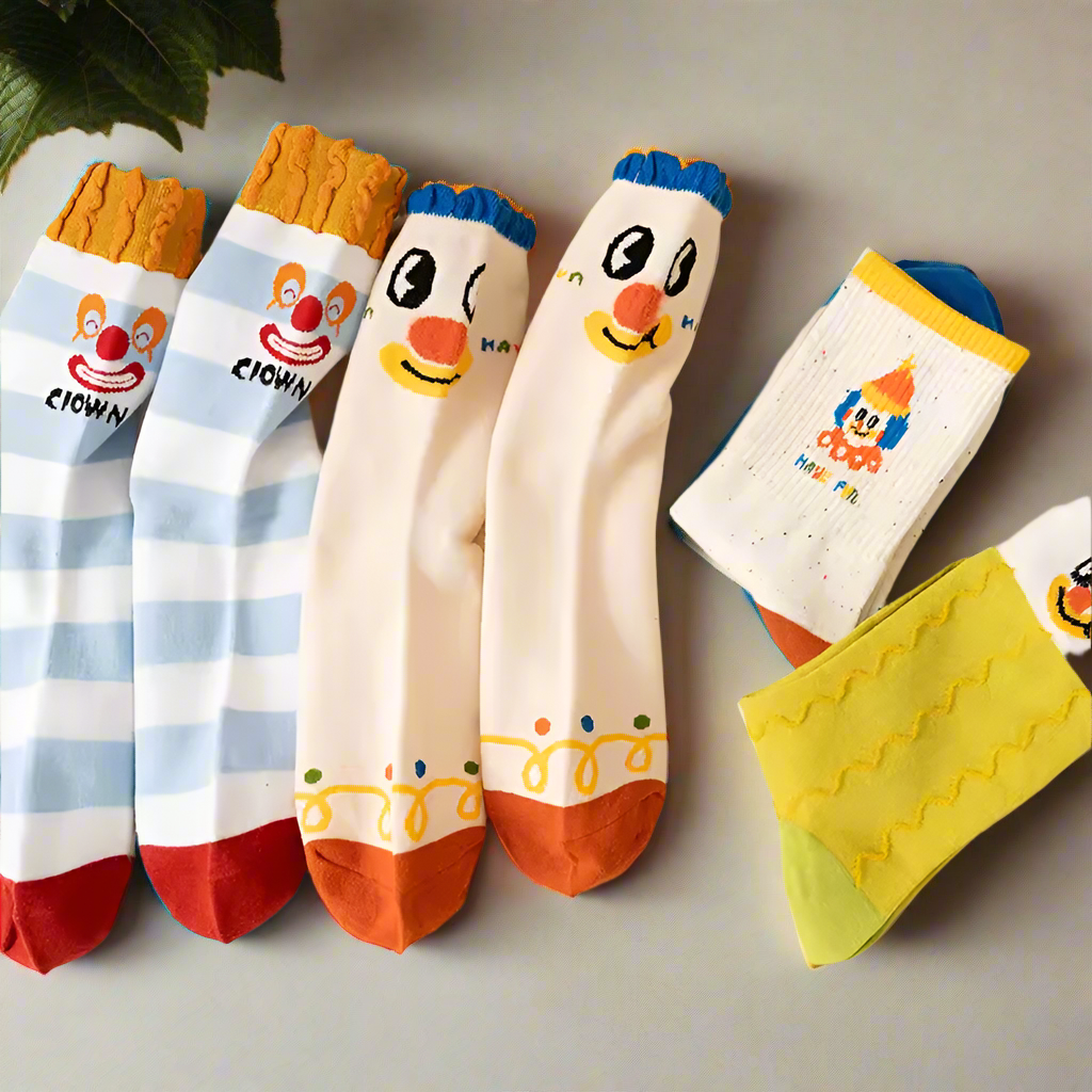 Cartoon Clown Socks