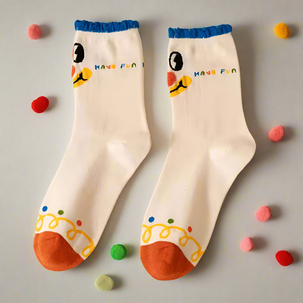 Cartoon Clown Socks