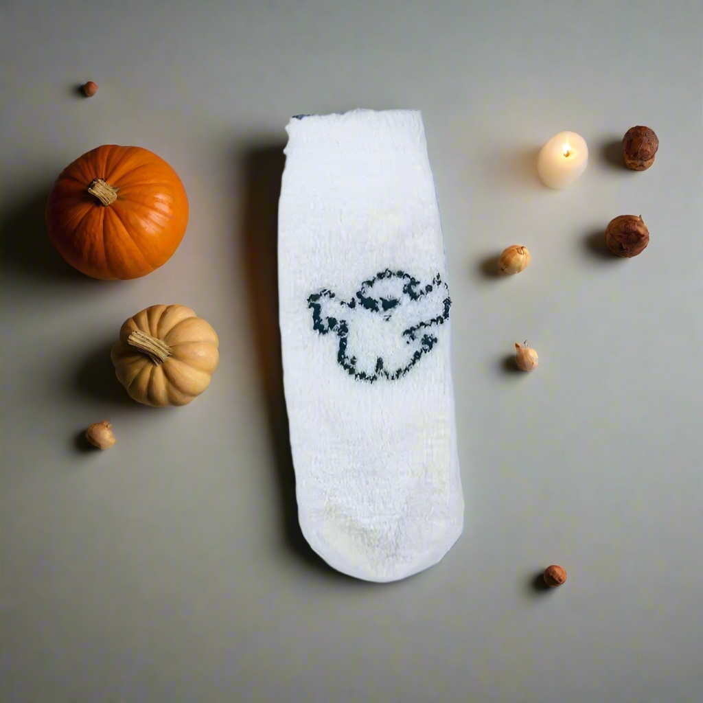 Fuzzy Halloween Socks 4 Pack – Pumpkin, Witch Hat, Bat, Ghost & More | Cozy Cute Fall Socks for Women & Men | Spooky Season Gift
