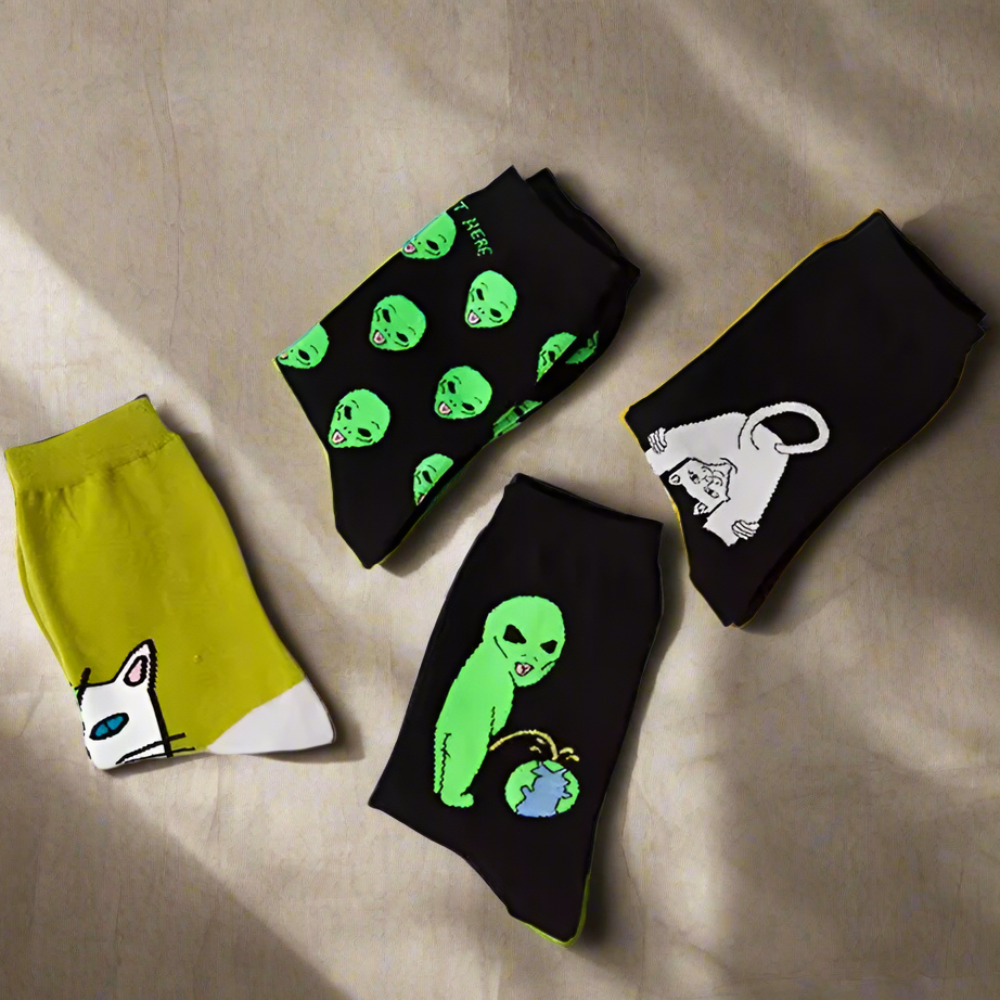 Alien Cat Socks
