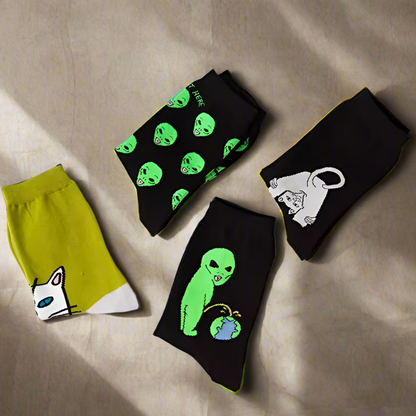 Alien Cat Socks
