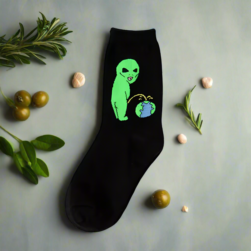 Alien Cat Socks