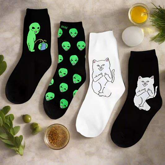 Alien Cat Socks