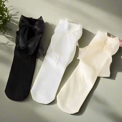 Lace Big Bow Socks