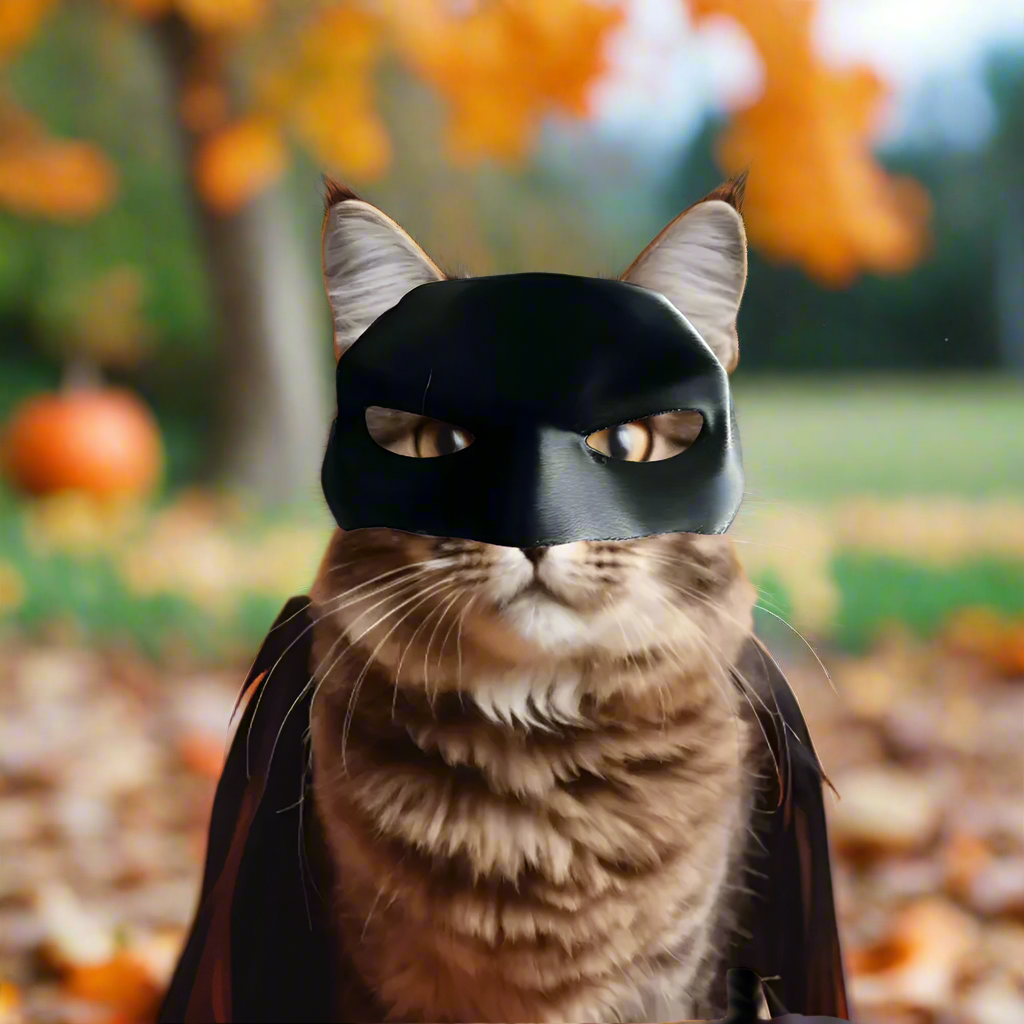 Black Cat Bat Mask – Funny Pet Avenger Cosplay Mask for Cats & Small Dogs, Superhero Halloween Costume Photo Prop