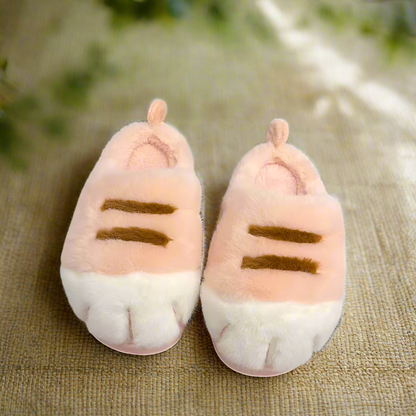 3D Cat Paw Slippers Plush Fluffy Indoor Shoes Cozy Furry Paw Slippers Anti Slip Bedroom House Shoes Cute Gift for Women Men Kids