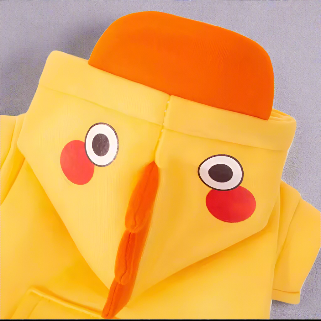 Duck Pet Hoodie – Funny 3D Duck/Bear Costume for Cats & Dogs, Winter Warm Hoodie with Leash Hook, Pet Cosplay Sweate