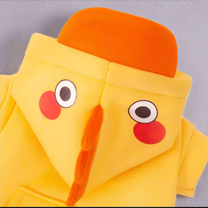 Duck Pet Hoodie – Funny 3D Duck/Bear Costume for Cats & Dogs, Winter Warm Hoodie with Leash Hook, Pet Cosplay Sweate