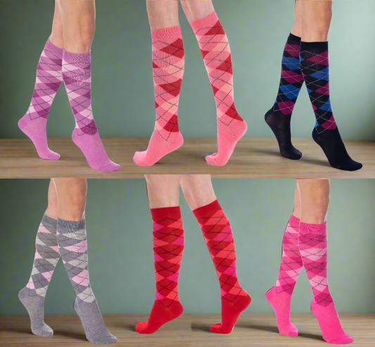Classic Argyle Knee-High Socks