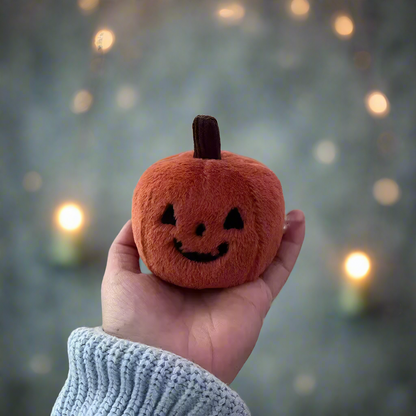 Mini Plush Pumpkin – Soft Halloween Jack-O'-Lantern Decoration | Kawaii Pumpkin Plushie Toy | Cute Fall Decor Gift Idea