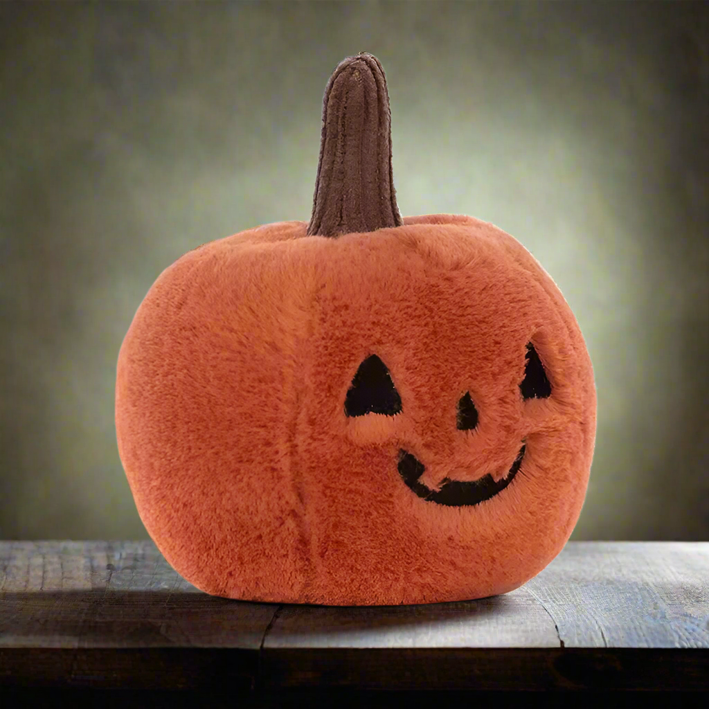 Mini Plush Pumpkin – Soft Halloween Jack-O'-Lantern Decoration | Kawaii Pumpkin Plushie Toy | Cute Fall Decor Gift Idea