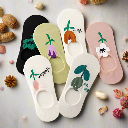 No-Show Flower Socks