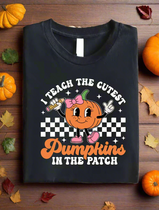I Teach the Cutest Pumpkins in the Patch Shirt – Teacher Halloween Shirt – Cute Fall Teacher T-Shirt – Pumpkin Patch Teacher Tee – Autumn School Outfit