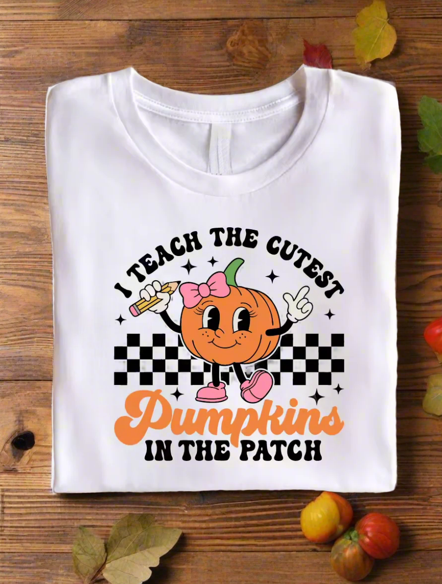 I Teach the Cutest Pumpkins in the Patch Shirt – Teacher Halloween Shirt – Cute Fall Teacher T-Shirt – Pumpkin Patch Teacher Tee – Autumn School Outfit