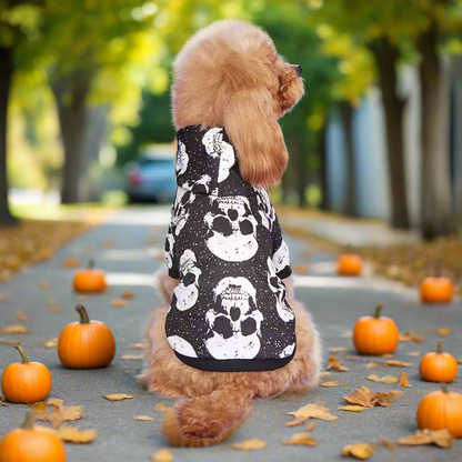 Halloween Skull Dog Hoodie – Spooky Pet Sweatshirt for Dogs & Cats, Funny Puppy Hoodie Costume Outfit (XS–XXL)
