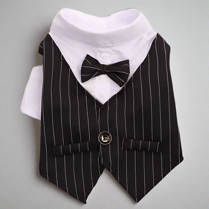 French Bulldog Dog Tuxedo Suit – Wedding Formal Pet Outfit with Bow Tie for Small Dogs, Pug, Corgi, Party Puppy Costume XS–XXL