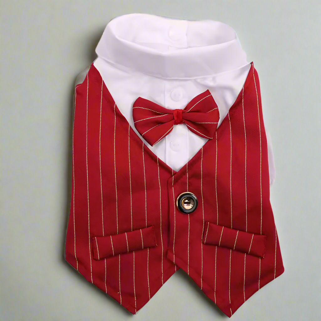 French Bulldog Dog Tuxedo Suit – Wedding Formal Pet Outfit with Bow Tie for Small Dogs, Pug, Corgi, Party Puppy Costume XS–XXL